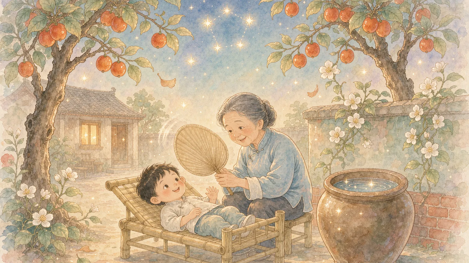 boy-who-counted-the-stars-chinese-bedtime-story illustration - Chinese bedtime story illustration