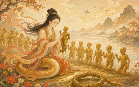 Nuwa Creates Humanity: A Chinese Myth