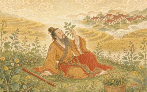 Shennong Tastes the Hundred Herbs: A Chinese Myth of the First Doctor