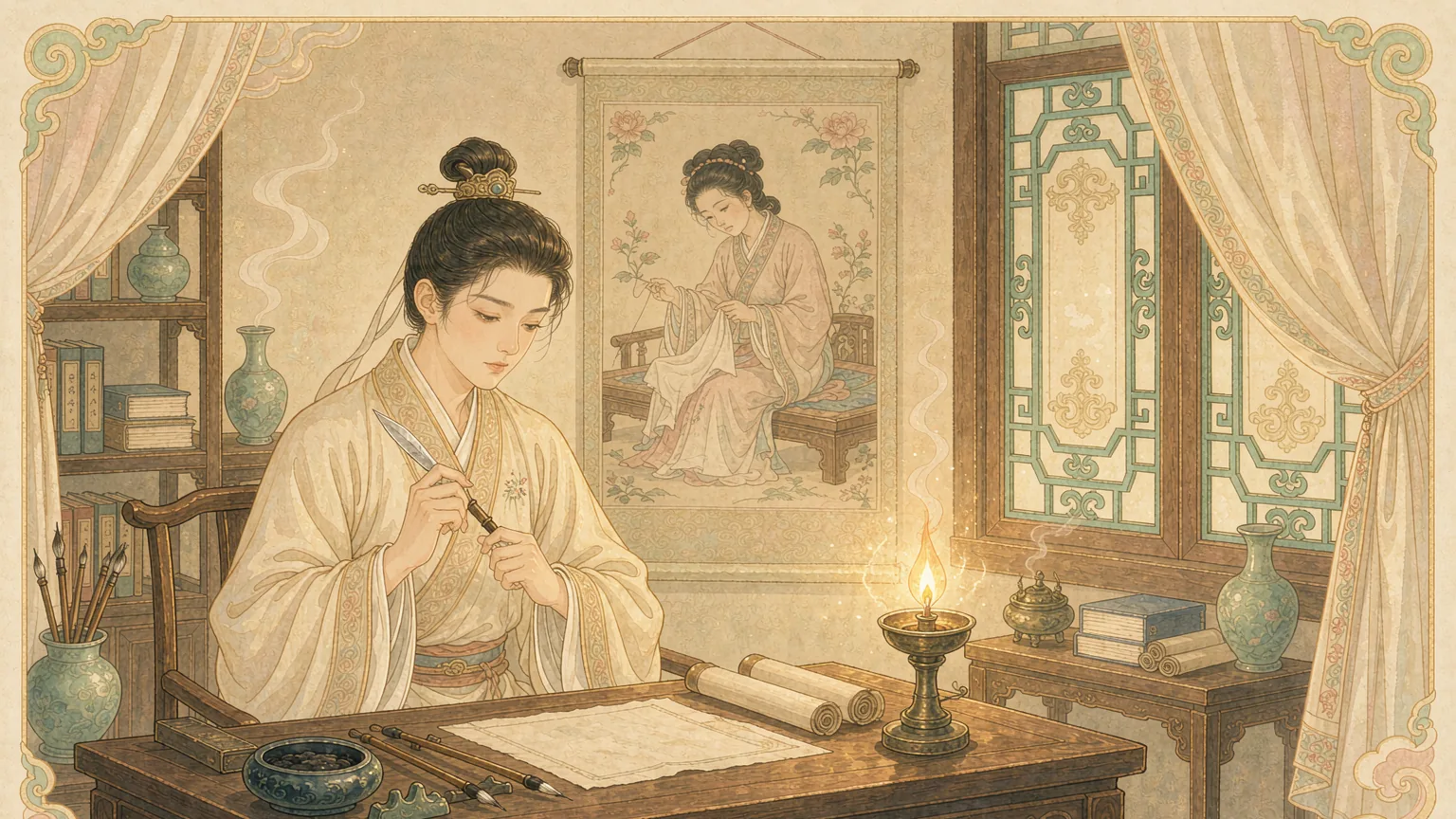 Chinese ghost story illustration