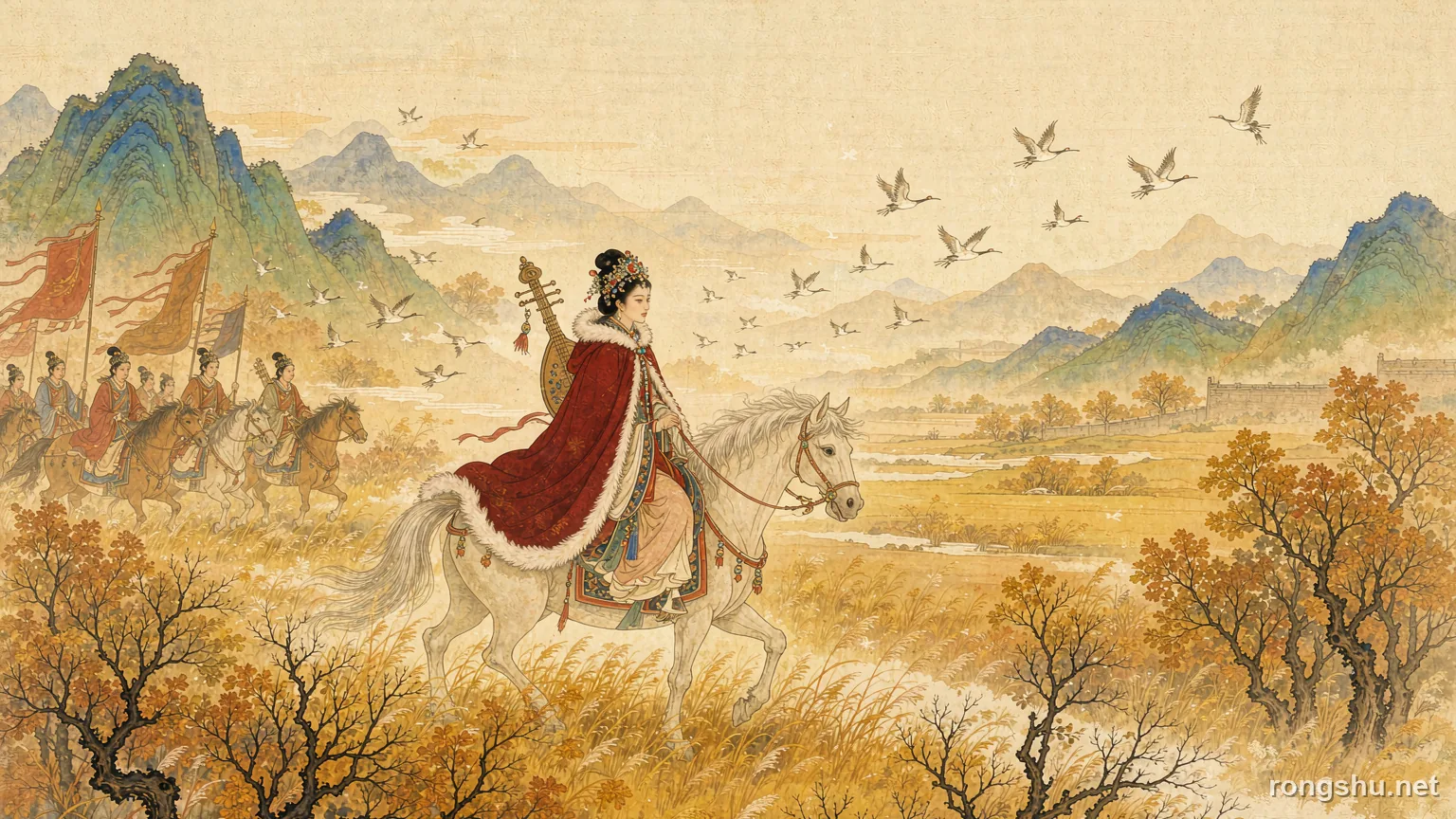 Wang Zhaojun - Chinese historical figure illustration